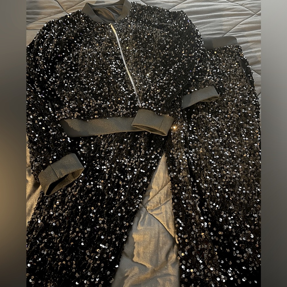 Sequined Track Suit